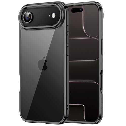 JETech Case for iPhone Air, Non-Yellowing Shockproof Phone Bumper Cover, Anti-Scratch Clear Back, 6.5-Inch Display (Black) - color: Black, size: iPhone Air