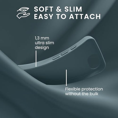 kwmobile Case Compatible with Apple iPhone 17e / iPhone 16e Case - Soft Slim Protective TPU Silicone Cover - Dark Slate - color: Dark Slate
