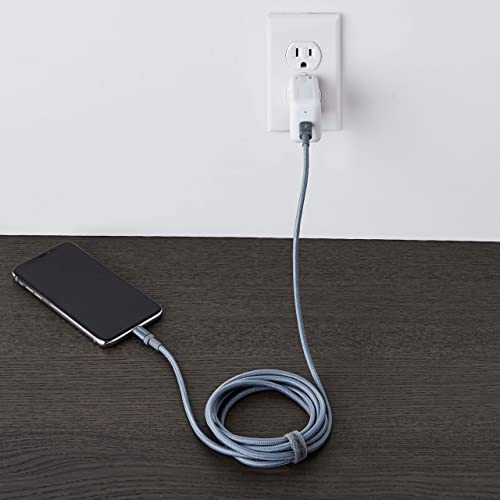 Amazon Basics MFi Certified USB-C to Lightning Cable, Fast Charging with Power Delivery for Apple iPhone 14 Series, 13 12 11 X Xs Pro, Pro Max, Plus, iPad, 6 Foot, Dark Gray - color: Dark Gray, size: 6 ft