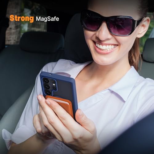 Maledan Shockproof Slim Case Designed for Galaxy S25 Ultra Case [Military-Grade Defense] [Fast Wireless Charging] - Magnetic Case for Samsung Galaxy S25 Ultra Accessories, Navy Blue - color: Navy Blue