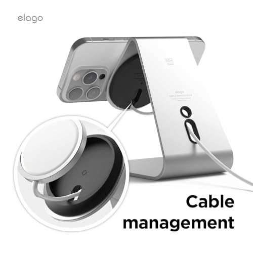 elago MS4 Charging Stand for MagSafe Charger - color: Silver