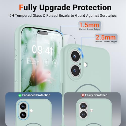 SUPFINE Silicone & Magnetic for iPhone 17 Case - color: Aquamarine, size: iPhone 17