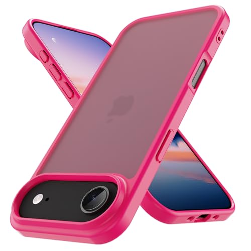 for iPhone 17 air Case Translucent Matte Phone Cover, [10 FT Military Grade Drop Protection] Slim Durable Shockproof Protective Bumper (Rose red, iPhone 17 air) - color: Rose Red, size: iPhone 17 Air