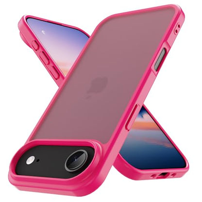 for iPhone 17 air Case Translucent Matte Phone Cover, [10 FT Military Grade Drop Protection] Slim Durable Shockproof Protective Bumper (Rose red, iPhone 17 air) - color: Rose Red, size: iPhone 17 Air