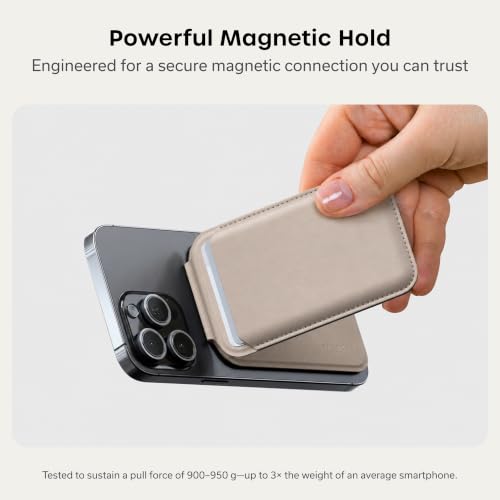 Satechi MagSafe Wallet Stand, Card Holder, NFC Pass-Through - color: Taupe