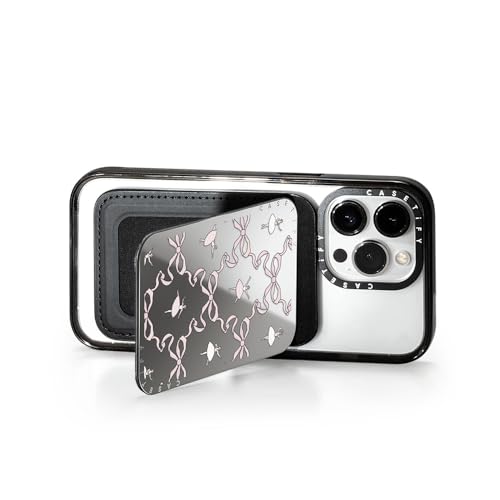 CASETiFY Snappy Card Holder Stand Compatible with Magsafe - Ballerina Pattern - Silver Mirror - color: Ballerina Pattern