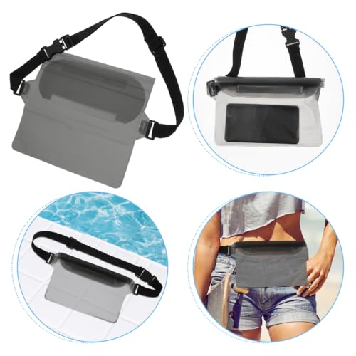 2-Pack Waterproof Waist Pouch with Adjustable Waist Strap Universal Waterproof Phone Case for Outdoor Sports Beach Swimming and Hiking
