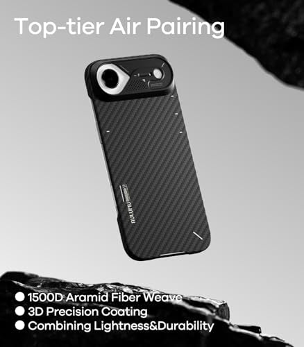 Aulumu A17 Aramid Fiber iPhone Air Case | 1500D Ultra Slim Woven | CoolHyper Real Cooling | Compatible with MagSafe - size: iPhone Air