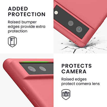 kwmobile Case Compatible with Google Pixel 6 Case - TPU Silicone Phone Cover with Soft Finish - Dolce Vita - color: Dolce Vita, size: Pixel 6