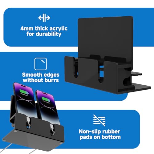 Dual Phone Holder Organizer Stand for 2 Phones