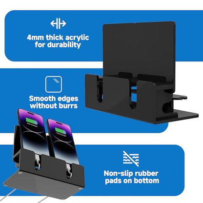 Dual Phone Holder Organizer Stand for 2 Phones