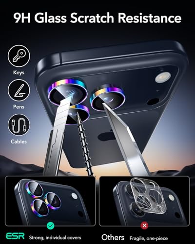 ESR for iPhone 17 Pro Max/17 Pro Camera Lens Protector, 1 Pack, Chromatic - color: Chromatic