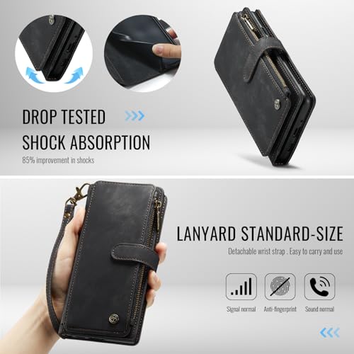 Google Pixel 10 Pro XL 5G Wallet Case with Card Holder,Black - color: Black, size: Pixel 10 Pro XL 6.8 Inch