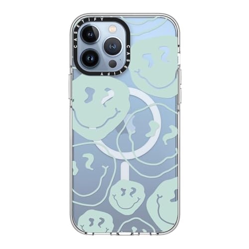 CASETiFY for iPhone 13 Pro Max Case - Impact Clear Compatible with MagSafe | Not Yellowing | 6.6 ft. 3x Military Grade Drop Protection | Aqua Smile Transparent | Clear - color: Aqua Smile Transparent, size: Iphone 13 Pro Max (6.7")