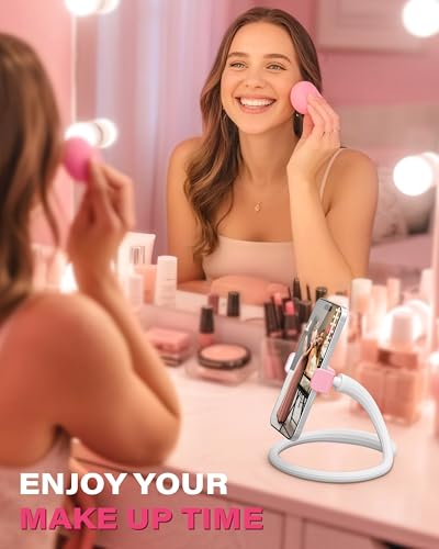 A2C Flexible Phone Holder for Treadmill, Treadmill Phone Mount for Gym - color: Pink