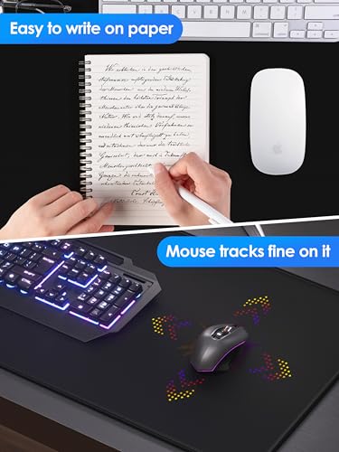 Wireless Charging Mouse Pad with Foldable Phone Holder, 15W Magnetic Fast Charging for iPhone Samsung, 31.5"x15.75" Large Desk Mat for Laptop/Keyboard, Waterproof Gaming Mousepad with Non-Slip Base - color: 31.5x15.75"phone Stand Magnetic No Rgb-black