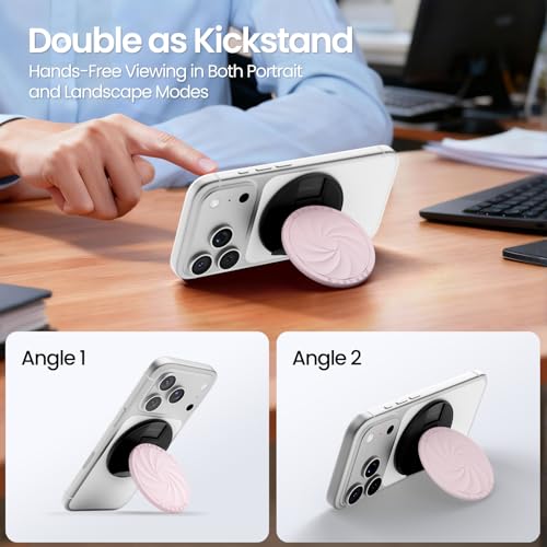 ORNARTO Vortuxe for MagSafe Phone Grip with Kickstand, Chalk Pink - color: Chalk Pink