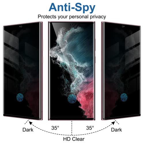 YWXTW [2 Pack] Privacy Screen Protector for Samsung Galaxy S22 Ultra 5G