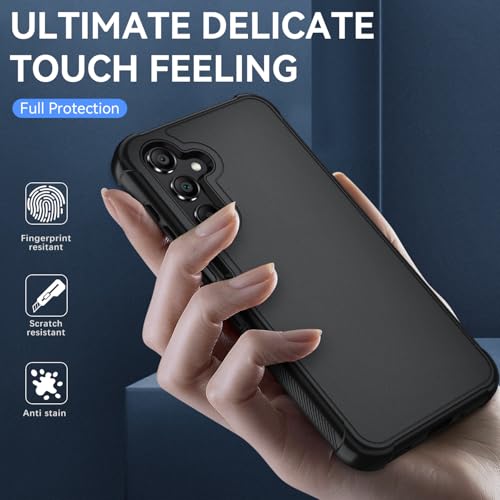 for Samsung Galaxy A16 5G Case : 3-Layer Shockproof Phone Cover with HD Screen Protector,Hybrid Protective Military-Grade Drop Protection for Galaxy A16 5G Phone Case (Black/Black) - color: Black/Black
