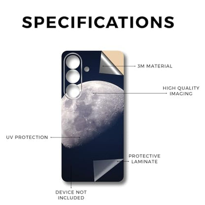 Phone Skin Compatible with Samsung Galaxy S26 - Moon - Premium 3M Vinyl Protective Wrap Decal Cover - Easy to Apply | Crafted in the USA by MightySkins - color: Moon, size: Galaxy S26 (Back Wrap), style: Matte Finish