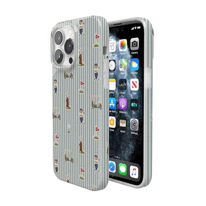 Casely iPhone 14 Pro Case | Clubhouse | The Caddie Print | Compatible with MagSafe | Classic Ultra Thin Design - color: Clubhouse | The Caddie Print, size: Iphone 14 Pro