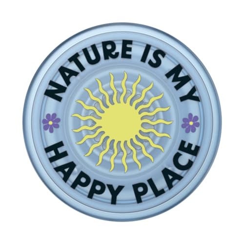 PopSockets Adhesive Phone Grip, Holder, Phone Stand, Plant-Based - Nature - color: Nature Is My Happy Place Translucent