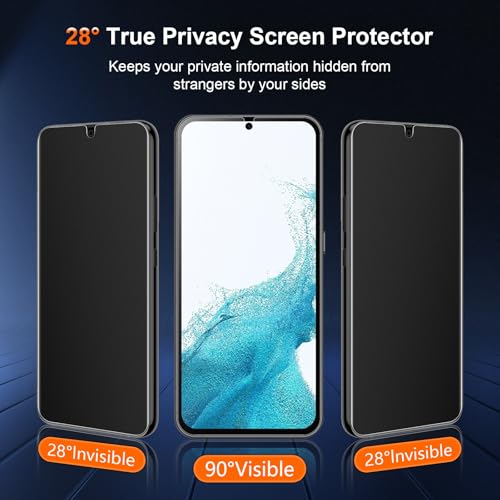 [2 Pack] for Samsung Galaxy S22 Matte Privacy TPU Screen Protector (Not Glass), Anti Glare, Fingerprint Sensor Compatible, Full Adhesive Flexible Film, Easy Installation - size: Galaxy S22