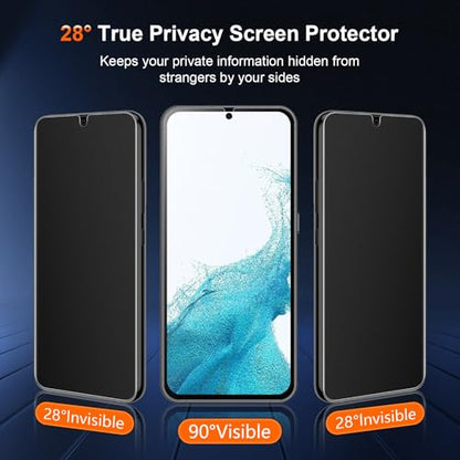[2 Pack] for Samsung Galaxy S22 Matte Privacy TPU Screen Protector (Not Glass), Anti Glare, Fingerprint Sensor Compatible, Full Adhesive Flexible Film, Easy Installation - size: Galaxy S22
