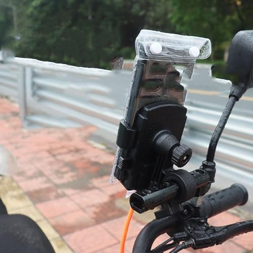 10PCS Motorcycle Phone Waterproof Bag - Clear Handlebar Cell Phone Case | Waterproof Phone Holder for Bikes | Touchscreen Phone Pouch