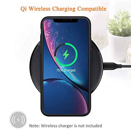 Battery Case for iPhone XR, Upgraded 10000mAh Rechargeable Portable Charging Case with Wireless Charging Compatible for iPhone XR (6.1 inch) with Carplay Extended Battery Pack Charger Case (Black) - size: iPhone XR -10000mAh