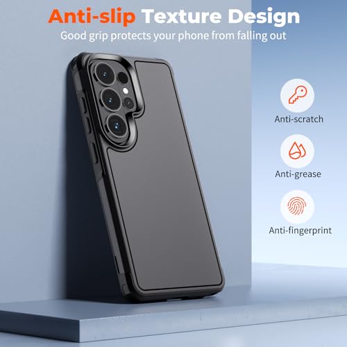 zapica Designed for Samsung Galaxy S26 Ultra Case, Black | Military Grade Drop Protection, Dual Layer Structure Design, Heavy Duty Shockproof Non-Slip Phone Cover - color: Black, size: Samsung Galaxy S26 Ultra 6.9''