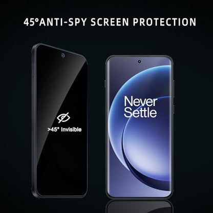 Privacy Screen Protector for One Plus 15R, Flexible TPU Protective Film [2+2 Pack] Camera Lens Protector [3D Full Coverage] [Anti-Spy] [Scratch-Resistant] for Oneplus 15R - size: One Plus 15R