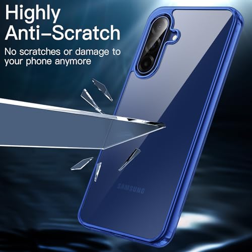 JETech Case for Samsung Galaxy A17, Anti-Yellowing, Blue | Shockproof Protection, Scratch Resistant Hard PC Back, Durable Transparent TPU Bumper - color: Blue, size: Galaxy A17