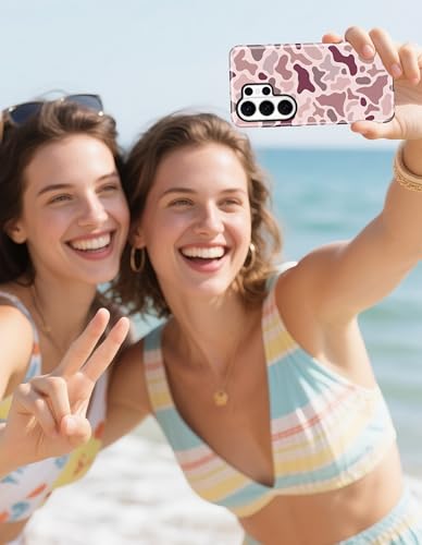 Magnetic Camo Phone Case for Samsung Galaxy A16 5G, Pink | Compatible with MagSafe, Cute Cool Camouflage Aesthetic, TPU and PC Shockproof Protective Phone Cover for Women Girls - color: Pink Camo