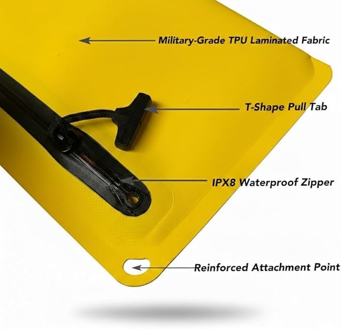 IPX7 Waterproof Bag Underwater Dry Bags Safe Storage Zipper Pouch to Keep Your Valuables Dry for Water Activities （Olive Green） - color: Olive Green