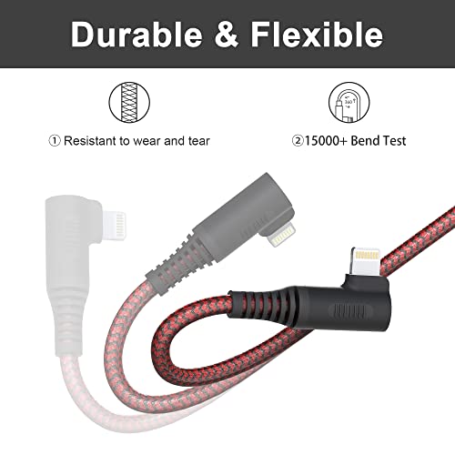 Long USB-C Lightning Cable 20ft MFi Right Angle Lightning Cable 2.4A Fast - Heavy Duty iPhone Charger Cord for Pad/Air Pods/iPhone14 13 12 11