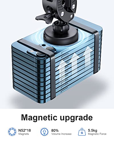EWA Magnetic Bike Phone Holder, 360° Rotating Handlebar Mount