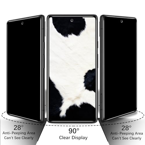 2 Pack Privacy Screen Protector for Google Pixel 6a Tempered Glass - color: Black-Google Pixel 6a