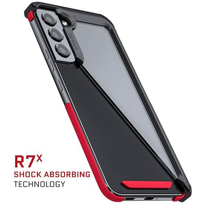 Ghostek ATOMIC slim S22+ Plus Case with Crystal Clear Back and Aluminum Metal Bumper Heavy Duty Protection Wireless Charging Compatible Designed for 2022 Samsung Galaxy S22+ Plus 5G (6.6 Inch) (Black) - color: Black, size: Galaxy S22 Plus