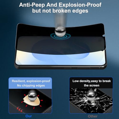 3 Pack Matte Privacy TPU Screen Protector for Samsung Galaxy S24+/S25+ - size: Samsung Galaxy S25+
