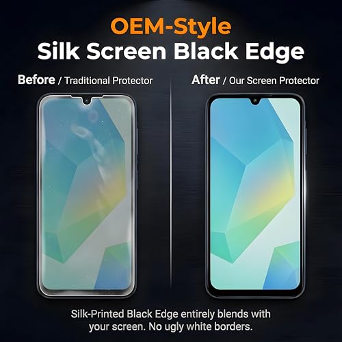 Didisky [Dust-Free Installation For Samsung Galaxy A16 4G,5G Screen Protector, 3 Pack, Auto-Alignment Box For Zero Bubbles, [Seamless Black Edge] Full Coverage Tempered Glass, Case Friendly