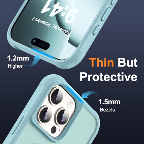 SKYLMW Compatible with iPhone 16 Pro Max Case with Stand,Blue | iPhone 16 Pro Max Phone Case 6.9",Magnetic Ring Stand,Compatible with MagSafe,Military-Grade Protection,Great Grip Feeling - color: Blue, size: Iphone 16 Pro Max