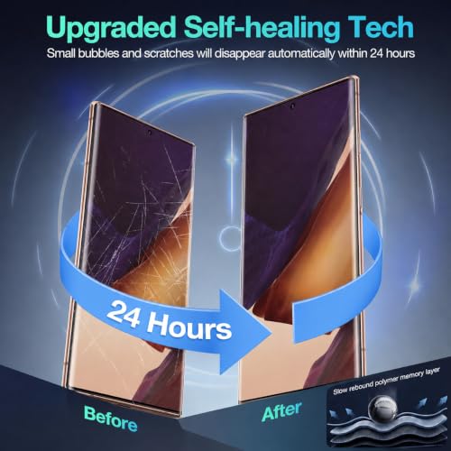 JZG 2 Pack Screen Protectors for Samsung Galaxy Note 20 Ultra with 2 Pack Camera Lens Protectors, Flexible Film, Ultrasonic Fingerprint Compatible, Full Coverage, No Edge Lifting