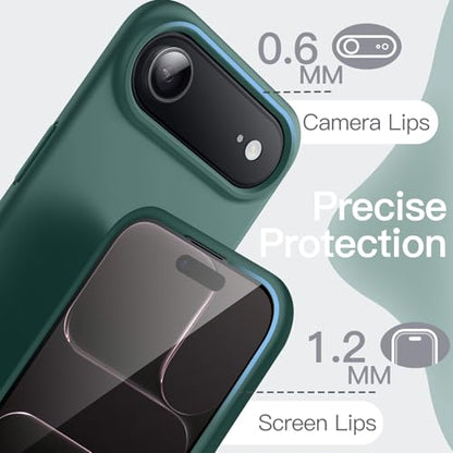 JETech Silicone Case for iPhone Air, Midnight Green | Silky Soft Touch, Shockproof Protection, Scratch Resistant, Microfiber Lining - color: Midnight Green, size: iPhone Air