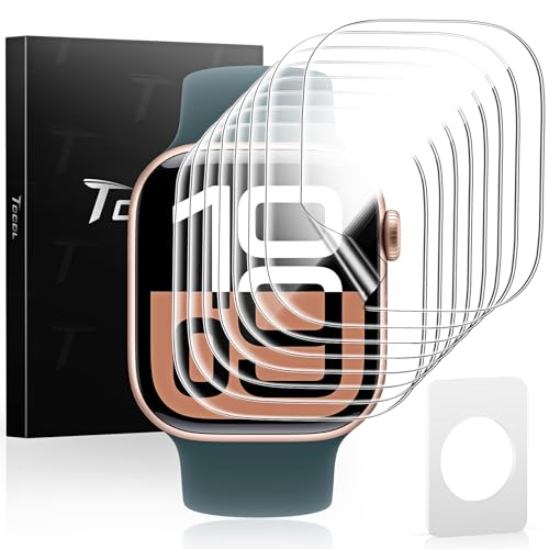 TOCOL 8 Pack Screen Protector for Apple Watch Series 11/10 46mm,[HD Clear] [Scratch Resistant] [Bubble Free] [Easy Installation] Ultra-thin TPU Flexible Soft Film 46mm,Clear - size: 46mm