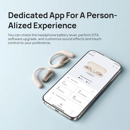mibro OpenEar Pro Open Ear Earbuds with Mic, Lightweight Bluetooth, White - color: White