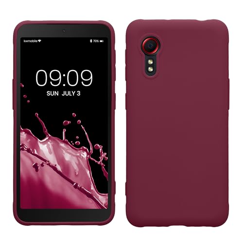 kwmobile Case Compatible with Samsung Galaxy Xcover 5 Case - Soft Slim Protective TPU Silicone Cover - Magenta Purple - color: magenta purple