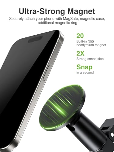 elitehood Magnetic Phone Clamp Mount, Universal Magsafe iPhone Holder Clip - style: Magnetic Mount