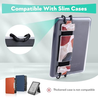Secure Hand Strap for Kindle and Tablet - High Elasticity Finger Grip Holder Accessories for 6-8 Inches E-Book Tablet. - color: Bohemian Spot