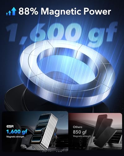 ESR for MagSafe Car Mount Charger for iPhone Duo/18 Pro/17-12, Samsung S26